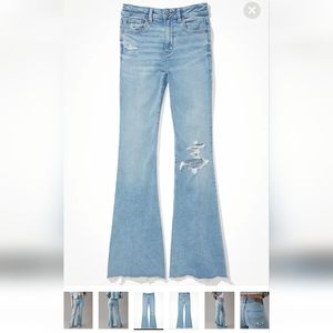 American Eagle Flare Jean's Size 6 Long